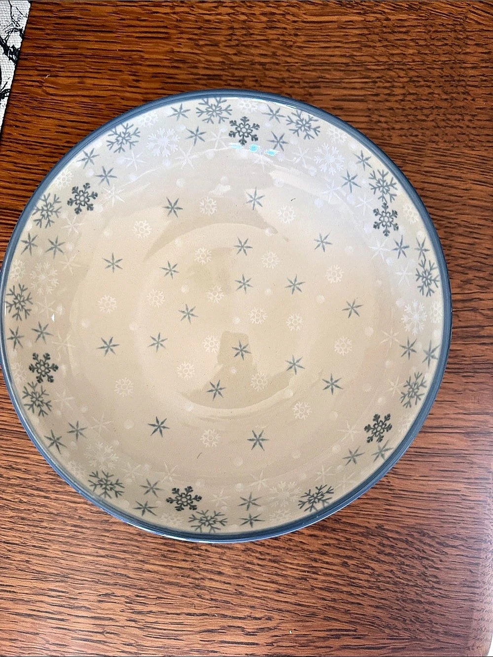 Ceramika Artystyczna Boleslawiec Blue Floral Ceramic Serving Dish